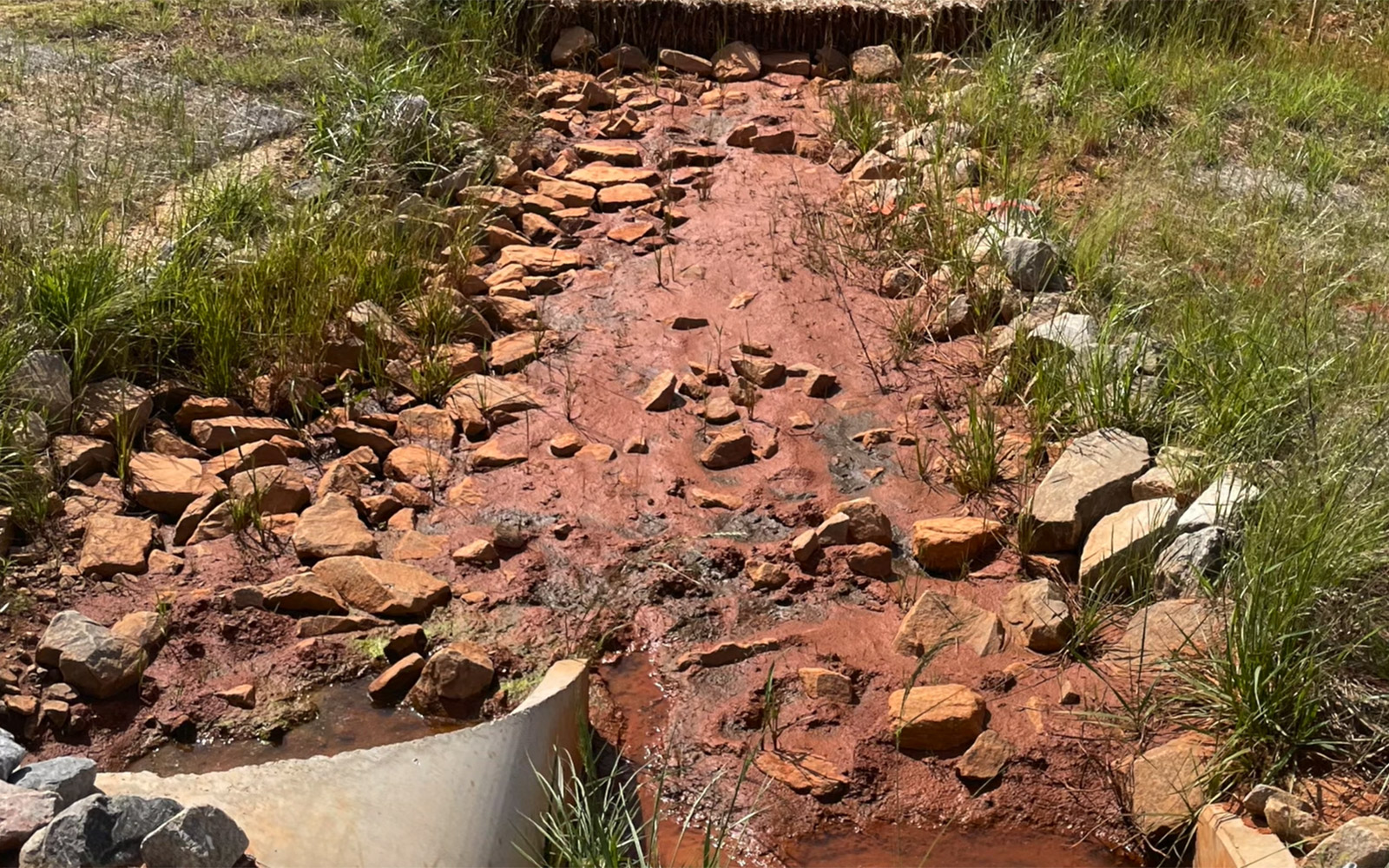 Construction site before erosion control installation