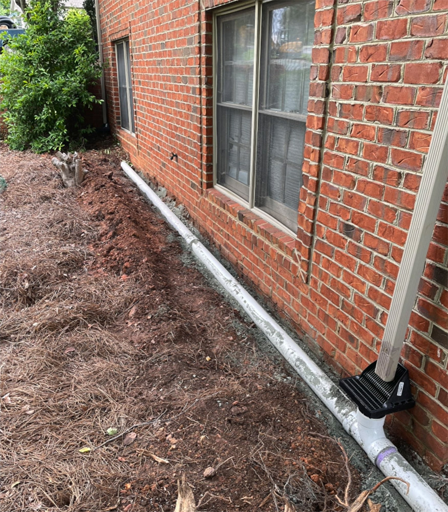 Erosion control panels on active construction site